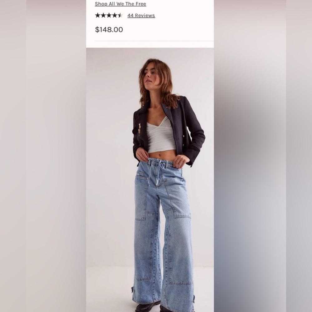 We The Free Light Blue Wide Leg Jeans
